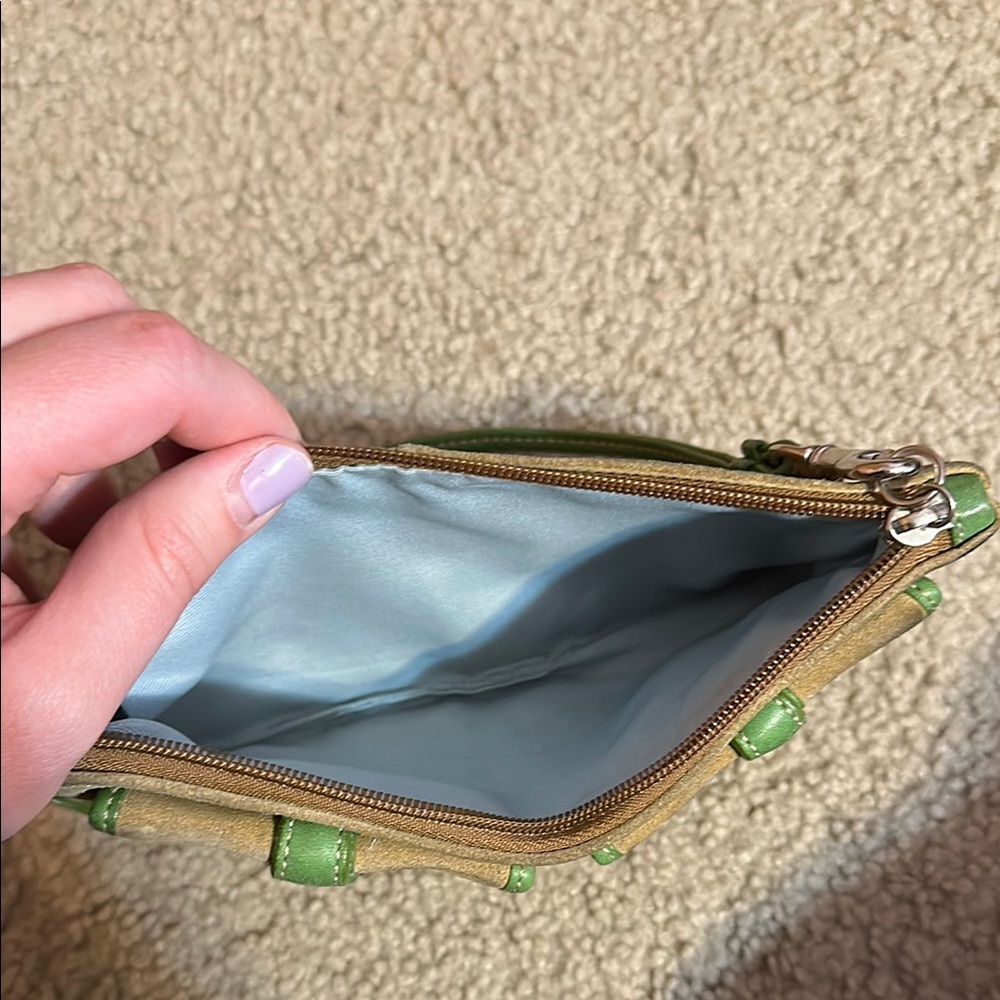 Green and Gold Wristlet with Buckle Accents - Picture 4 of 4